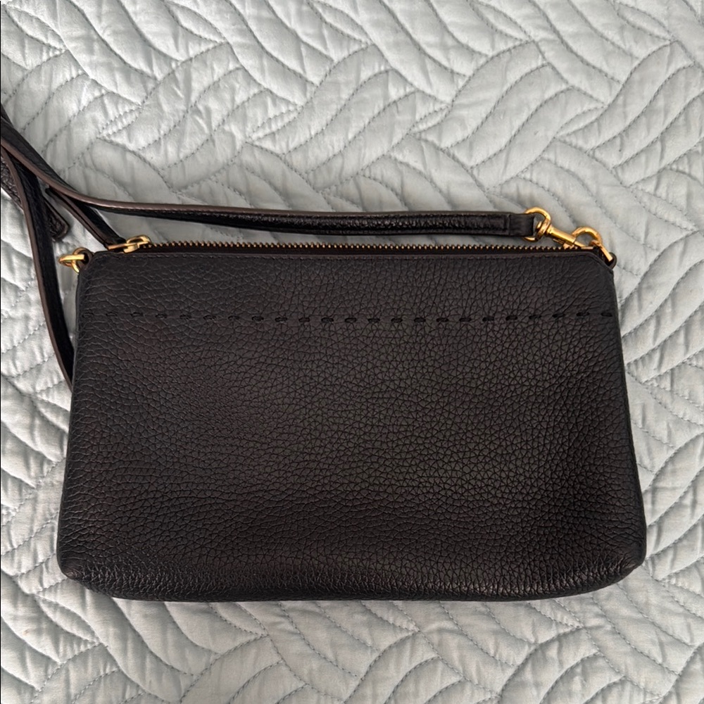 Black Leather Crossbody Bag - Picture 2 of 4